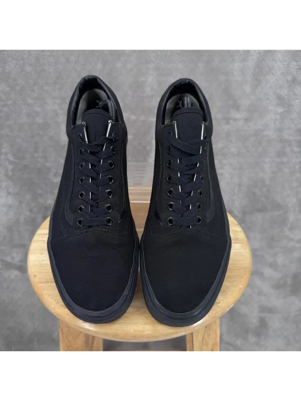 Vans Old Skool Shoes Mens Size 11.5 Black Canvas Low Top Skate Sneakers Casual - Picture 5 of 12